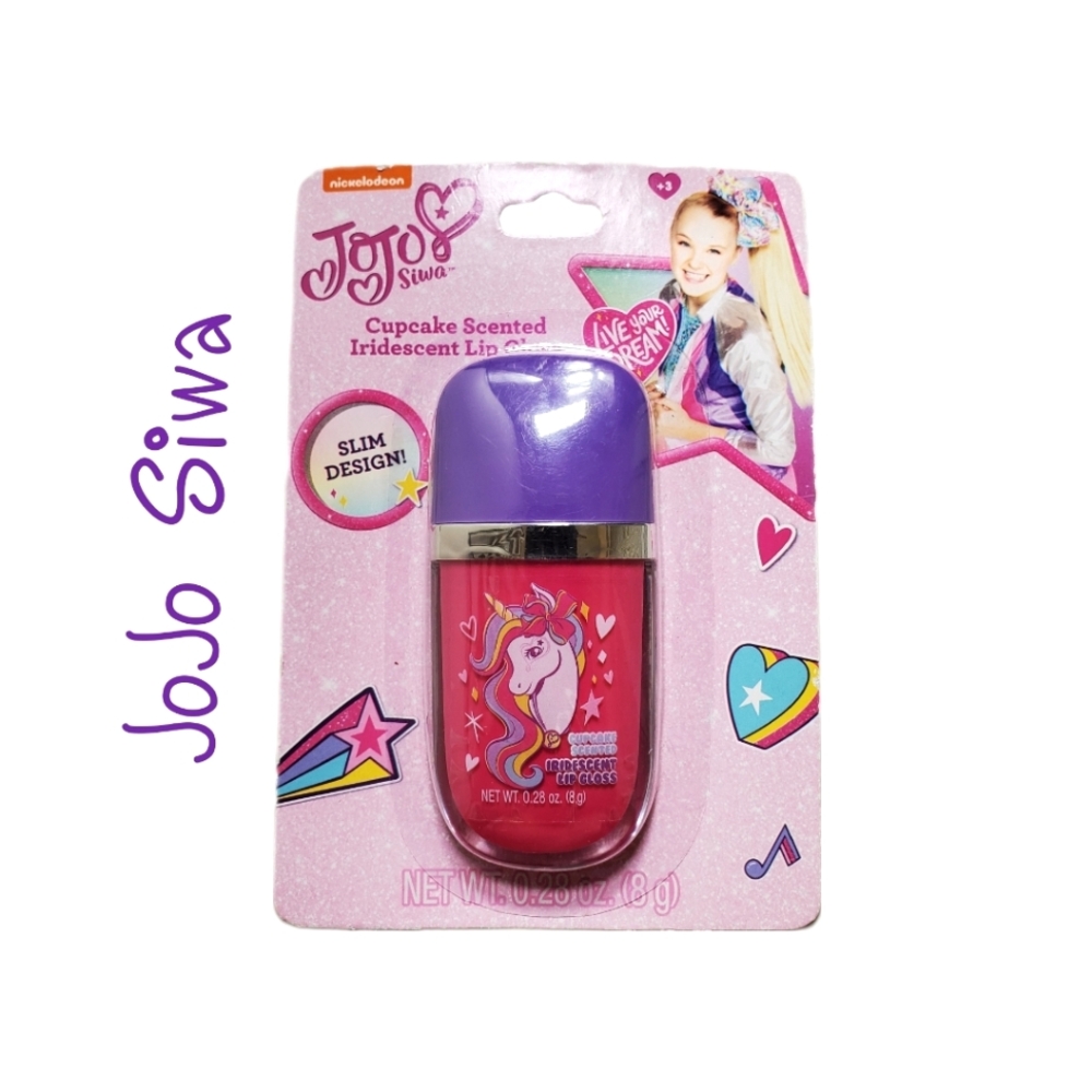 💜 JoJo Siwa Women Kids Lip Gloss Nickelodeon Cosmetics Pink Cupcake Makeup